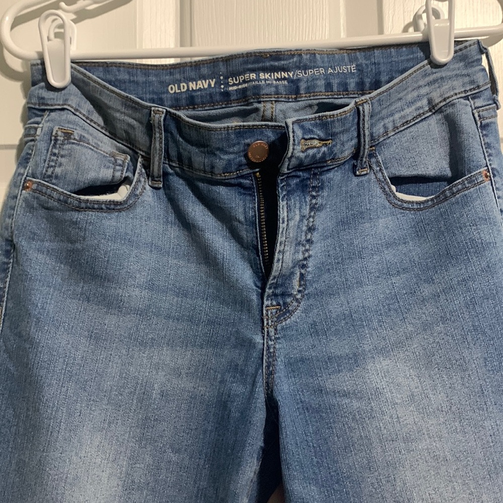 Juniors OLD NAVY Super skinny mid-rise jeans size 6 regular